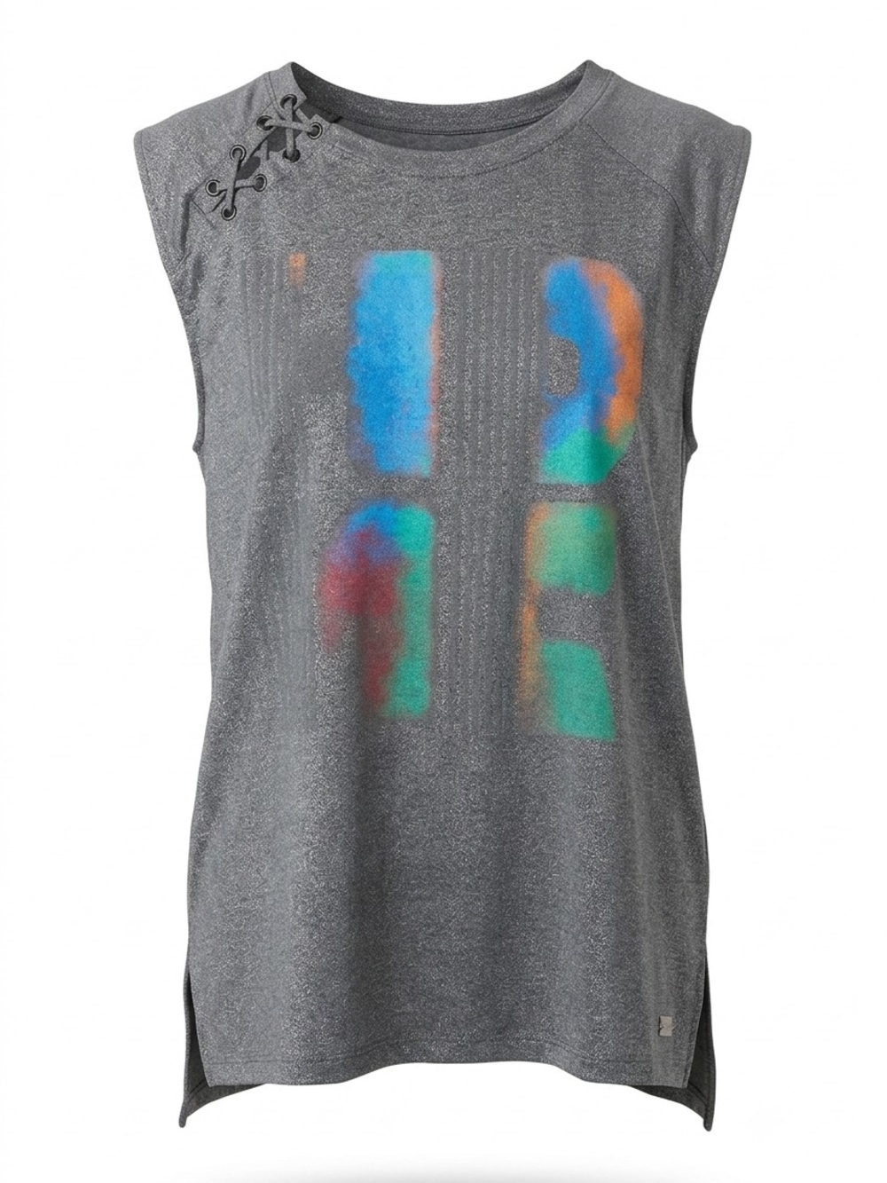 Harley-Davidson Gray Muscle Tee with Multicolor Graphic